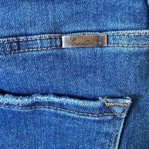KanCan Women’s Flare Jeans Size 3 Raw Hem Denim Boho Y2K - Picture 3 of 6